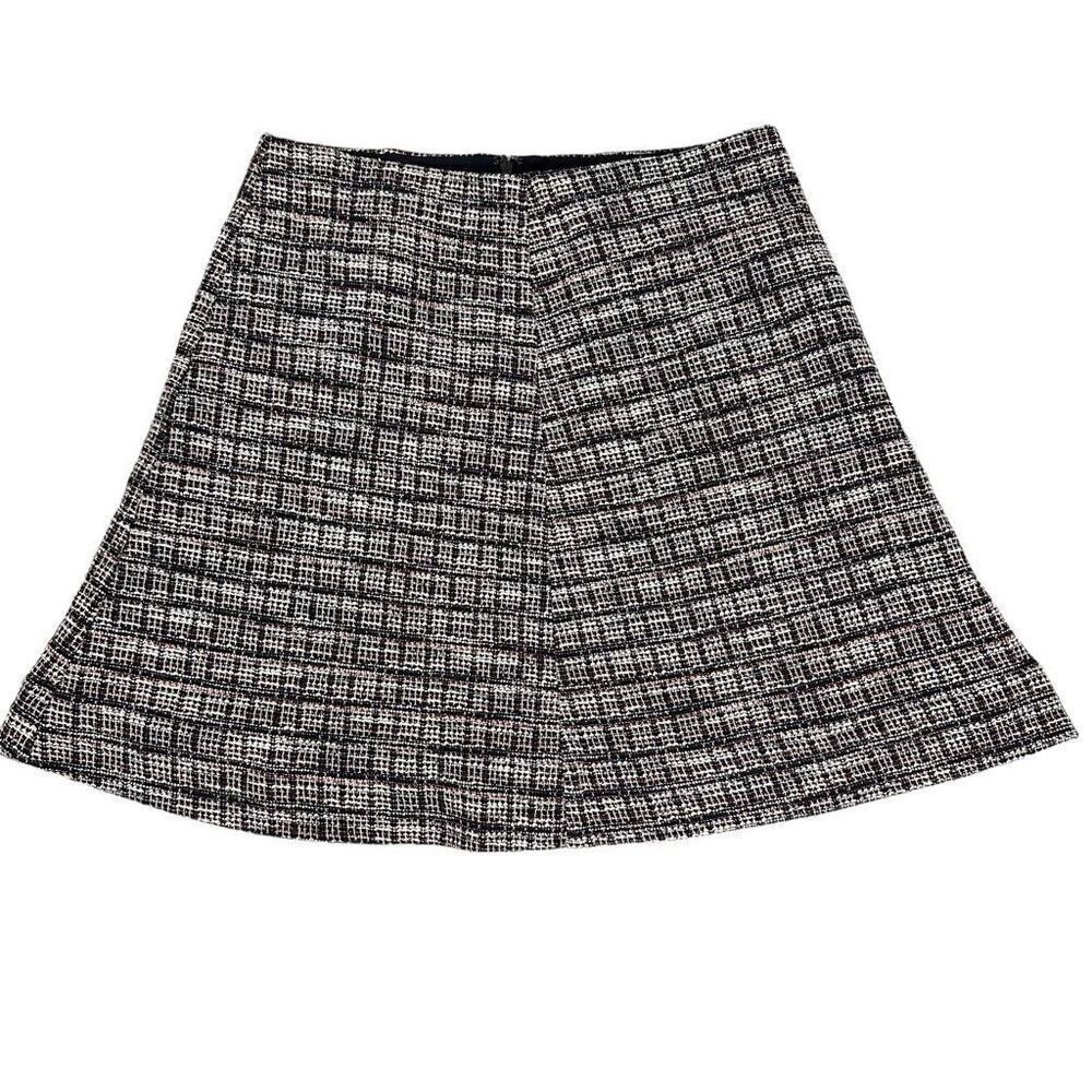 Ann Taylor Tweed Paneled Flared Skirt Size 4P - Picture 2 of 6
